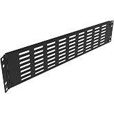 Jingchengmei 2U Hinged Blank Panel - Slot Vented Server Rack Panel | for 19-Inch Network Cabinet or Server Rack Enclosure Black (2UVBPHN, Black)