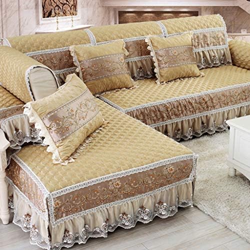 All-Inclusive Sofa Cover, Non-Slip Three-seat Sofa Cover, Reversible Quilted Furniture Cover 100cm×180cm YANGBM (Color : A, Size : 100cm×120cm)