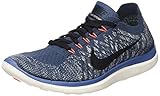 Nike Men's Free 4.0 Flyknit, SQDRN BLUE/BLACK-OCEAN FOG-TOTAL CRIMSON, 10.5 M US