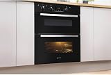 Indesit Aria Electric Built Under Double Oven Black AA Energy Fanned Digital view 9