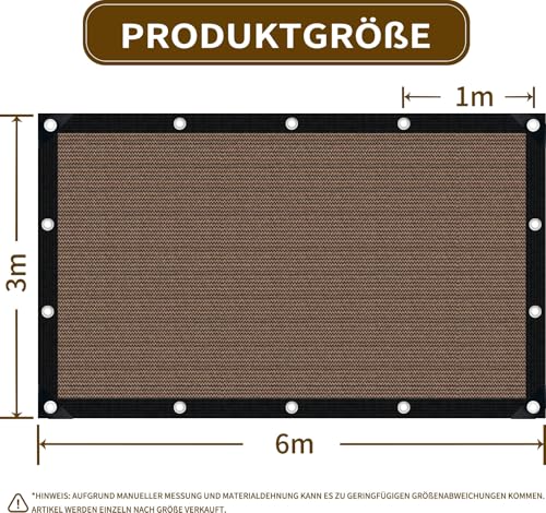 kogxscej Shade Net with Grommets, 80% Shading Rate UV Resistant, Breathable, Lightweight and Durable, Shading Netting for Greenhouse Garden Barn Outdoor