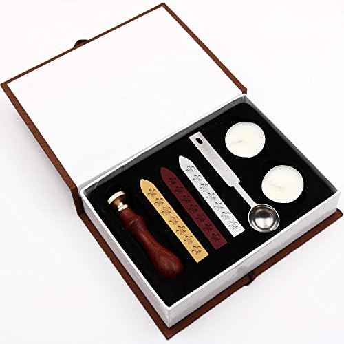 Kamidi DIY Classic Custom Alphabet Initial Letter Sealing Wax Seal Stamp Luxury Gift Set