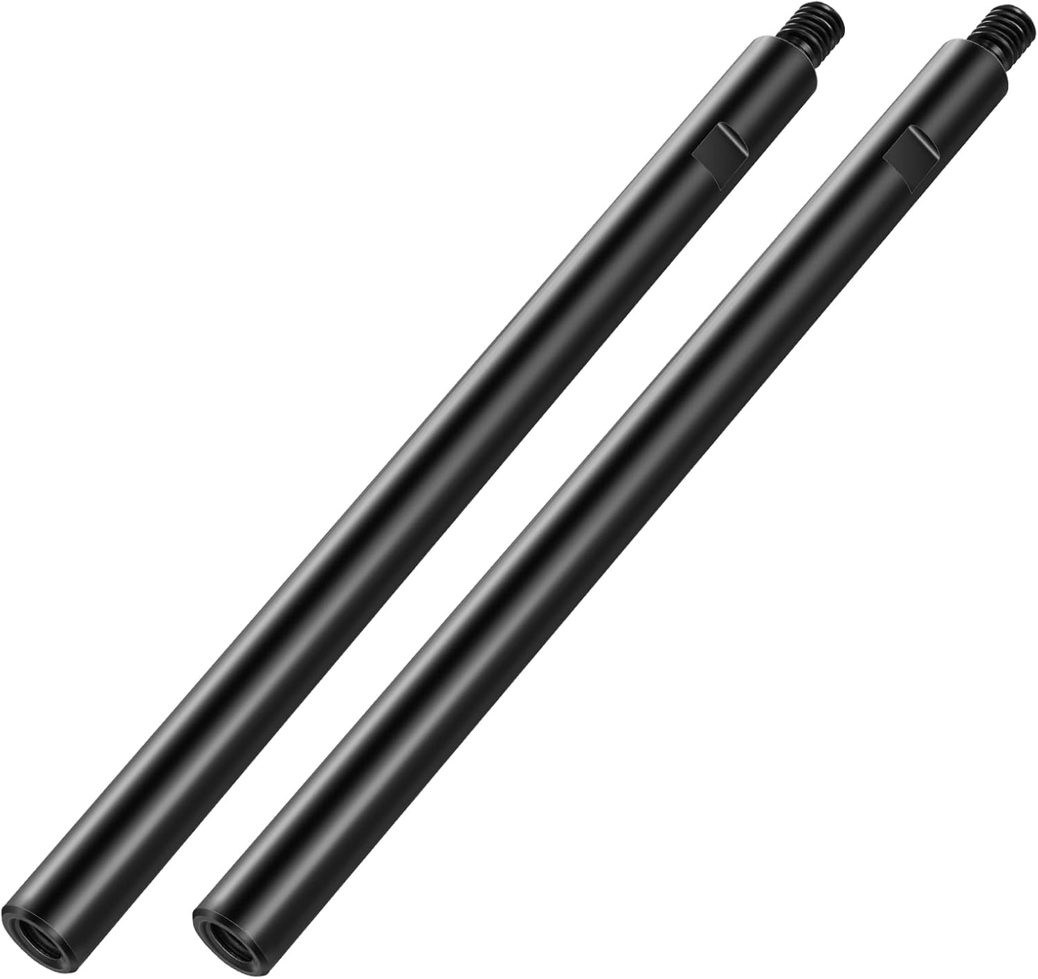 Weathervanes - Uiifan 2 Pcs 11.81'' Long Steel Weathervane Extension Rod Weathervane Garden Pole Weather Station Mounting Pole Weathervane Parts for Outdoor, Black