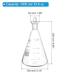 PATIKIL Erlenmeyer Flask, 1000ml 33.8oz Narrow