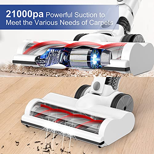 Stick Vacuum Cleaner Cordless, 21 Kpa Powerful Suction, 25 min Runtime