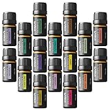 Onepure Aromatherapy Essential Oils Gift Set, 16 Bottles/ 5ml Each, 100% Pure (Ylang Eucalyptus Lemon Peppermint Lavender Lemongrass Clary Sage Rosemary and More)