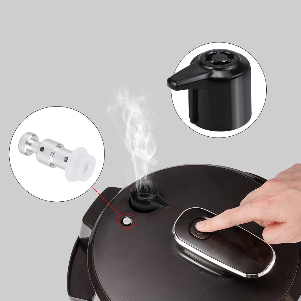 Dreamtop 3 Pack Silicone Sealing Ring Steam Release Valve Float Valve Seal with 4 Bonused Sealer