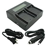 Dual-Channel LCD Display Charger for Sony NP-F Series Camcorder Batteries