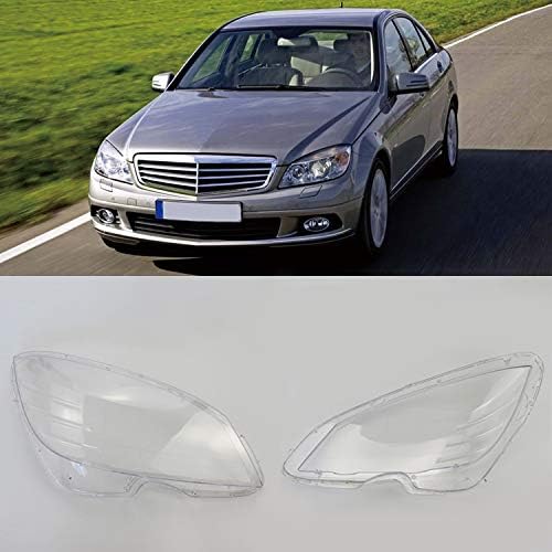 Headlight Headlamp Lens Cover Replacement Right&Left Suitable for W204 C180 C200 C250 C260 C300 (1 pair old)