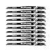 10PC 9-Inch Wood Pruning Reciprocating Saw Blades, HCS 6TPI Reciprocating Saw Pruning Blades Designed for use with Dewalt Bosch Makita Craftsman Ridgid Ryobi Milwaukee Skil Rockwell Bosch