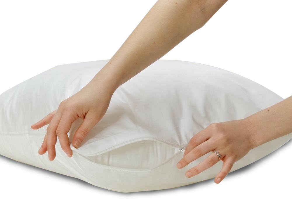 100 Cotton Dust Mite Bed Bug Proof Pillow Protector 65x65