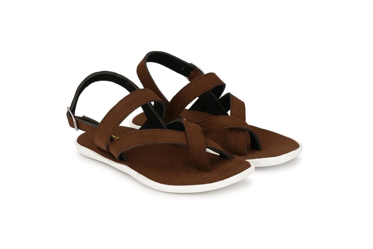 big fox men's leather suede sandals.(brown)