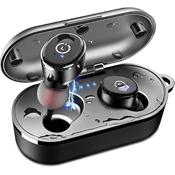 TOZO T10 Bluetooth 5.0 Wireless Earbuds with 【Wireless Charging Case】 IPX8 Waterproof TWS Stereo Headphones in-Ear Built-in Mic Headset Premium Sound with Deep Bass for Sport
