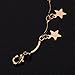 Manerson Lucky Star Choker Necklace Pendant Disc Chain, Gold#2, Size No Size