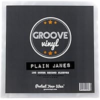 100 Vinyl Record Sleeves - 12.75" x 12.75" 3 Mil Album Sleeves - Fits 12 Inch Single, Double, and Gatefold LPs - Protect Your
