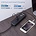Travel Power Strip with USB - NTONPOWER 2 Outlets 3 USB Portable Desktop Charging Station, 15 inches Wrapped Short Extension Cord for Hotels, Cruise, Nightstand, Airports, Conference Room - Black
