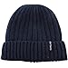 CAMOLAND Men's Fleece Wool Cable Knit Winter Beanie Hat(Navy)