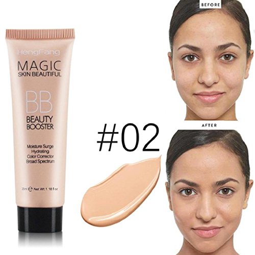 Liquid Foundation Concealer BB Cream ,Wondere Concealer/Isolation/Whitening/Bright Lasting Blemish Balm Coverage Makeup Base ... (02)