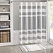 Madison Park Spa Waffle Shower Curtain Pieced Fabric with 3M Scotchgard Moisture Management Modern Home Bathroom Decorations, Wide 108