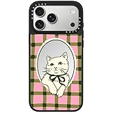 CASETiFY Mirror iPhone 17 Pro Max Case [Reflective/Compatible with Magsafe / 4.9 ft. 1X Military Grade Drop Protection] - Kitty Frame - Silver On Black