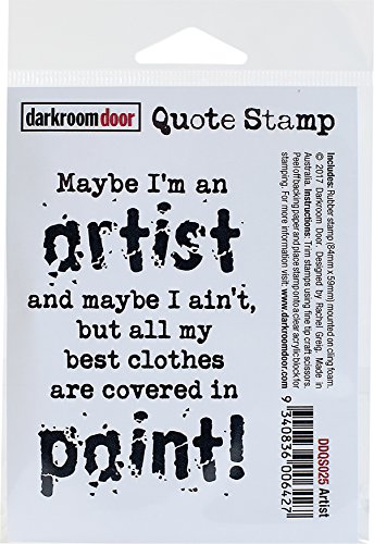 Darkroom Door Quote Cling Stamp 3"x2"-Artist