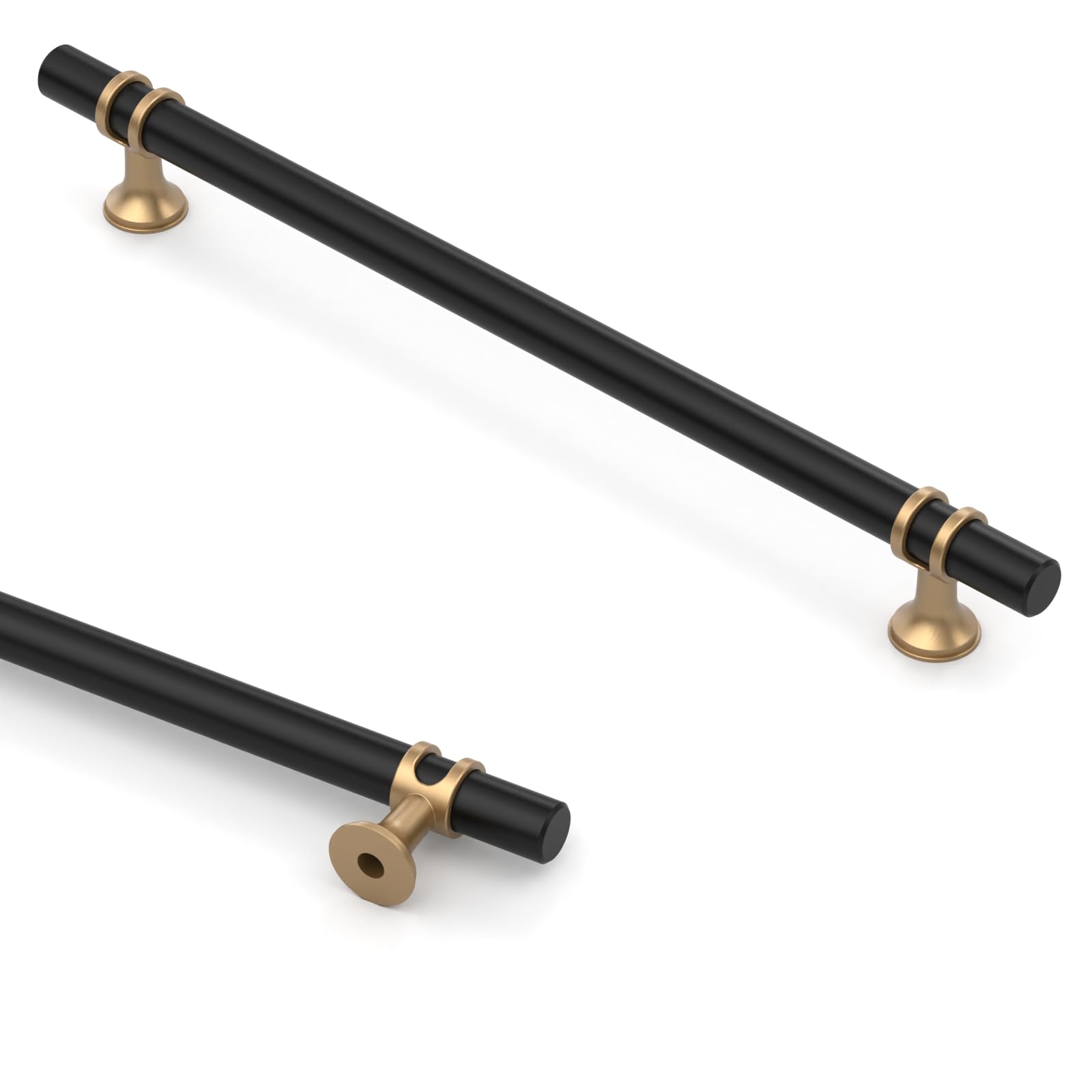 Photo 1 of Asidrama 10 Pack 12.6 Inch(320mm) Champagne Bronze and Matte Black Kitchen Cabinet Handles, Cabinet Pulls Kitchen Cabinet Hardware Cupboard Handles Drawer Pulls