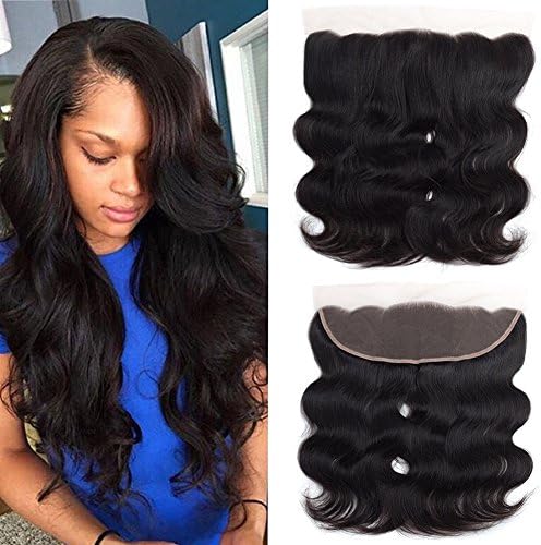 Sweetie Hair Brazilian Human Hair Body Wave 13x4 Lace Frontal Closure with Baby Hair Free Part Baby Full Lace Frontal (16 Inches)