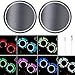 AMG LED Cup Holder Lights, Mercedes-Benz AMG Accessories Car Logo Coaster with 7 Colors Changing USB Charging Mat, Luminescent Cup Pad Interior Atmosphere Lamp Decoration Light (2 PCS)