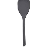 GreenPan Silicone Solid Turner Spatula, Flipping Cooking Kitchen Utensil, Flexible Rubber Nonstick Cookware, Rigid Steel Core, Heat-Resistant, Anti-Slip Handle, BPA-Free, Dishwasher Safe, Gray