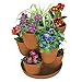 EMSCO Bloomers Stackable Flower Tower Planter – Holds up to 9 Plants – Great both Indoors and Outdoors – Terra Cotta