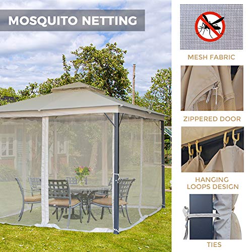 AsterOutdoor 10x10 Outdoor Gazebo for Patios Canopy for Shade and Rain