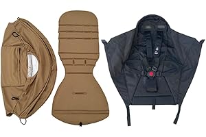 COLUKII Stroller Accessories Canopy, Seat Cushion & Seat Base Compatible with Babyzen YOYO Strollers, Pushchair Accessories Replacement Kit, Waterproof Fabric (Coffee)
