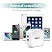 ONSON iPhone Charger,2.4A 12W Dual USB Wall Charger Portable Travel ,with Foldable Plug + 6FT Lightning Cable charging cord for iPhone 7/7Plus,6S/6S Plus,6/5S/SE/5/5C,iPad Air,Mini,Pro -White