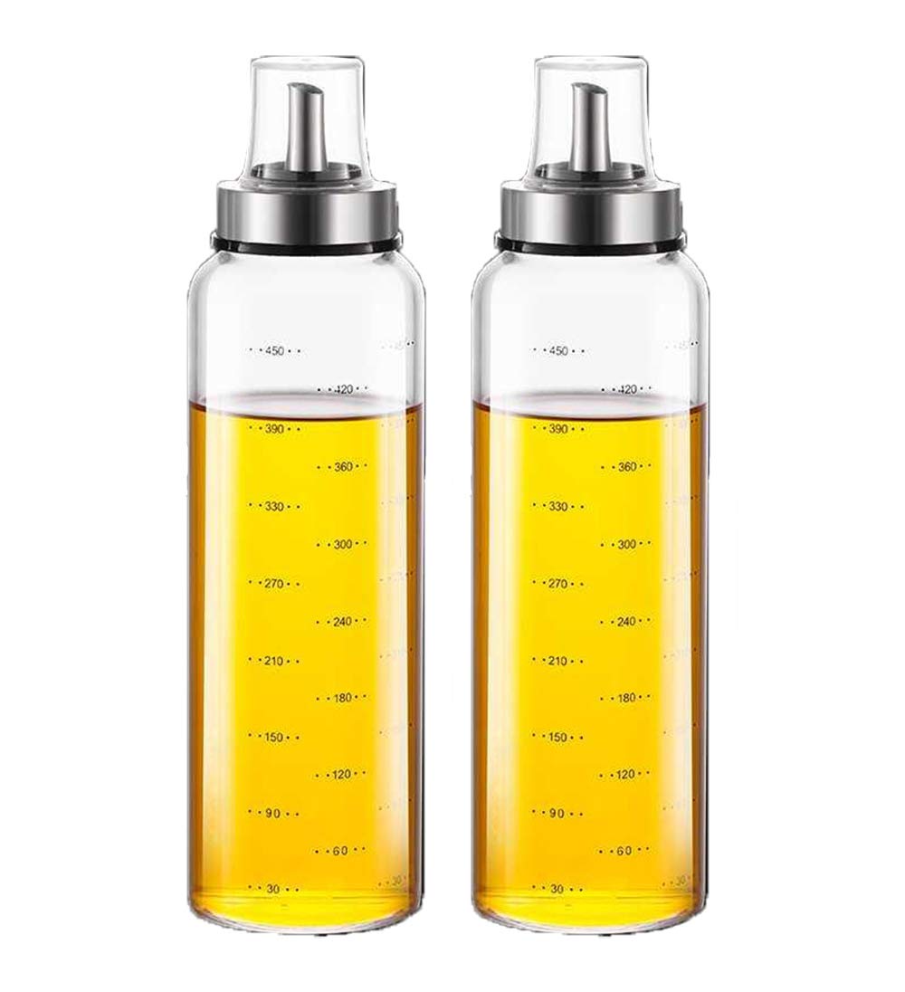 MHTECH Olive Oil Bottle, Oil Vinegar Bottle Set, Oil Bottle, Oil Vinegar Dispenser, Suitable for Olive Oil, Vinegar, Soy Sauce, Cooking Wine, etc. (BLP-ZZS-500ml)