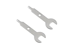 KETAR 2 PCS 3/8 Inch Multitool Wrench Key 9.5mm Nut Spanner For Rotary Tool Silver Stainless Steel Collet Wrench Key for Engraving Machine - Durable High Rigidity for Engraving Equipment Engraving Tools