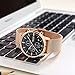 Baogela Mens black rose Gold Stainless Steel Chronograph Calender Alloy Quartz fashion Wrist Watch