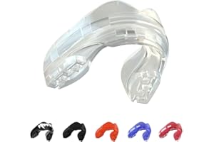 SAFEJAWZ Mouthguard for Braces, One Size Re-Mouldable Strapless with Case for Boxing, Basketball, Football, MMA, Martial Arts