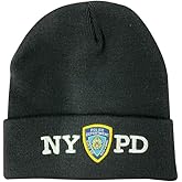 Artisan Owl NY Police Department Beanie Winter Hat – Soft Knit Cap for Cold Weather Navyblue