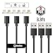 NetDot 3rd Generation USB2.0 Magnetic Charging Cable Adapter with 1 iOS Connector and 1 Micro-USB Connector Compatible with Both Android Smartphone and iPhone - 3.3 Feet / 3 Pack Black