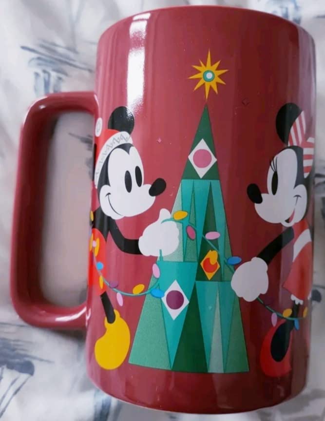 Disney Christmas Festive Holiday Large Mug (Mickey, Minnie, Pluto, Chip, Dale)
