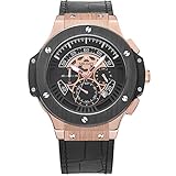 Baogela Mens Watches Silicone Chronograph Military Quartz Black rose gold Wrist Watch Luminous Masculino