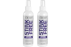 2Toms StinkFree Shoe Odor Eliminator Spray, Removes Odors Caused by Sweat in Shoes, Sneakers, Cleats, Boots & Gear, 8 Ounces, 2 Bottles