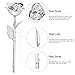 DEFAITH Silver Dipped Real Rose, Best Gifts for Her 25th Anniversary Valentine's Day Christmas Mother's Day - Sterling Silver Rose with Stand