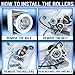 Rightex Dryer Repair Kit Compatible With Dryer - Includes Fit Roller Wheels DC97-16782A, Dryer Drum Belt 6602-001655, Dryer Idler Pulley DC93-00634A - Replacement Parts