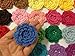 PEPPERLONELY Brand 20PC Rainbow Collection Eight Petals 2 Inch Crocheted Flower Appliques Embellishments