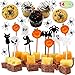 JOYIN 144 Pieces Spider Ring Cupcake Toppers and Halloween Appetizer Picks for Halloween Party Supplies Halloween Party Cupcake Decorations Halloween Food