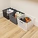 BINO l Plastic Storage Bins, XLarge - White l THE BLOSSOM COLLECTION l Multi-Use Organizer Bin l Built-in Handles l Plastic Woven Basket for Organizing l Pantry Storage Basket l Home Organizing Basket