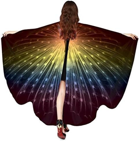 KESEE☀☀Women Soft Butterfly Wings Adult Costume Accessory ,Ladies Colorful Nymph Pixie Poncho Costume Accessory,Two size: Adult and Kids (Multicolor 2)