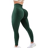POWERASIA Scrunch Butt Leggings for Women Amplify Contour Legging Seamless Yoga Pants Workout Gym Booty Lifting Tights