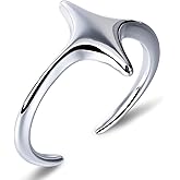 Desnuage Sterling Silver Star Open Adjustable Ring for Women - Dainty Fashion Ring